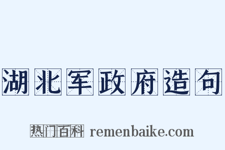 湖北军政府造句是什么意思的图片